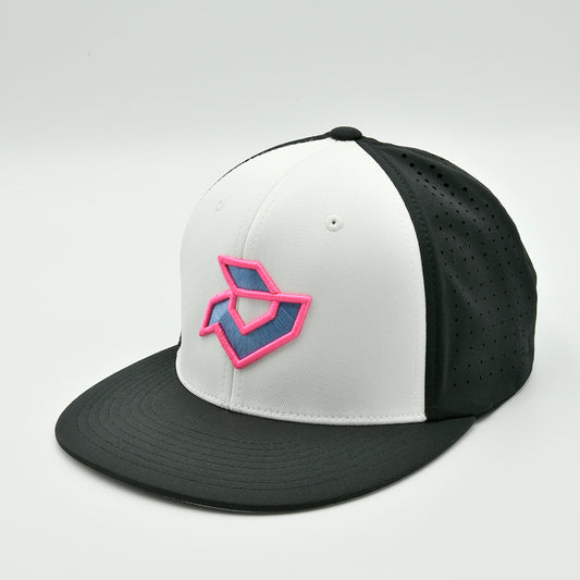 Demarini White/Black Performance Flexfit - Columbia/Hot Pink