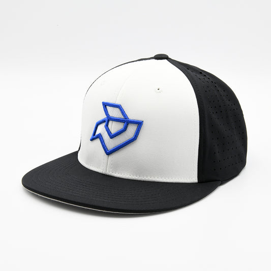 Demarini White/Black Performance Flexfit - White/Royal Logo