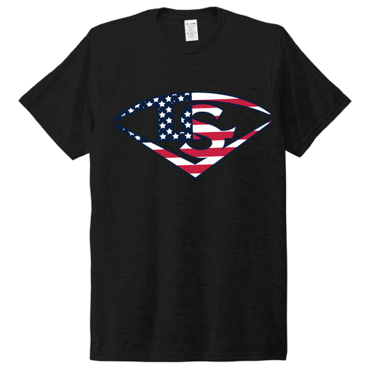 Louisville Slugger Stars & Stripes Tri-Blend T Shirt - Black